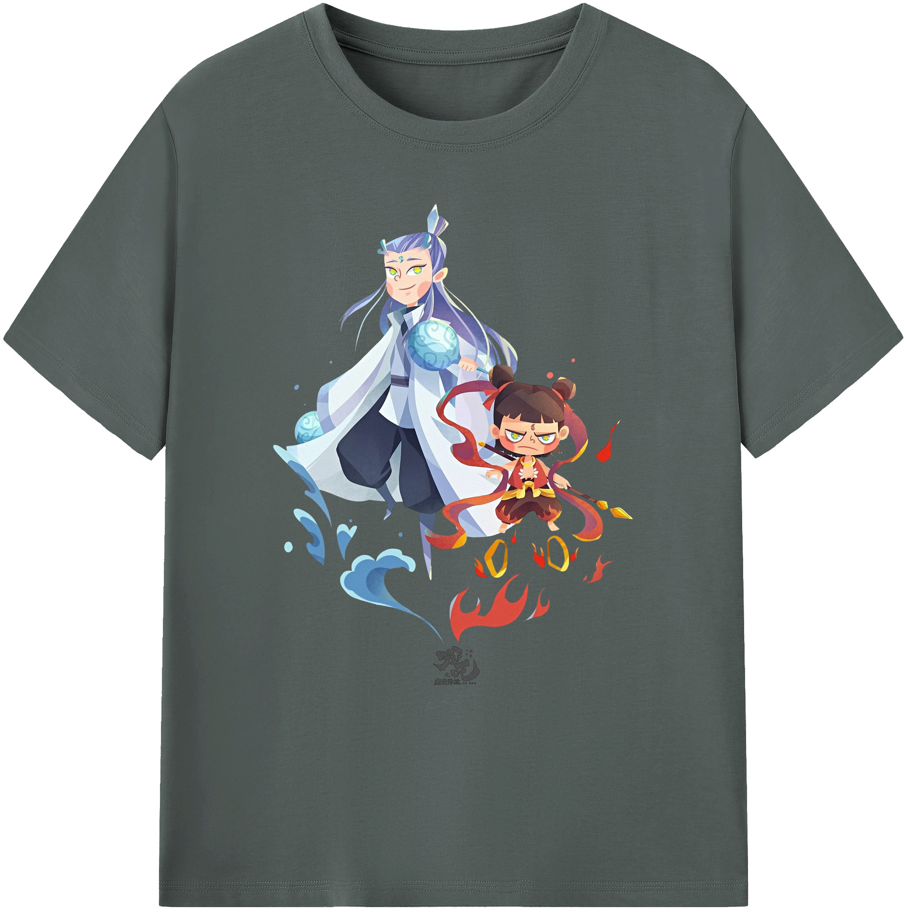 （画像用） Ne Zha 2 ナタ 魔童の大暴れ 綿100％ メンズ半袖Tシャツ｜肌触りやわらか＆通気性